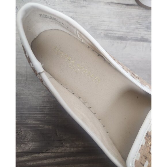 Sondra Roberts Women's Sz. 7 Ellie Cork Metallic Weaved Espadrille Loafers - Picture 7 of 10